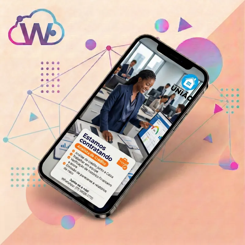 Peça publicitária de recrutamento — Construtora União Matriz